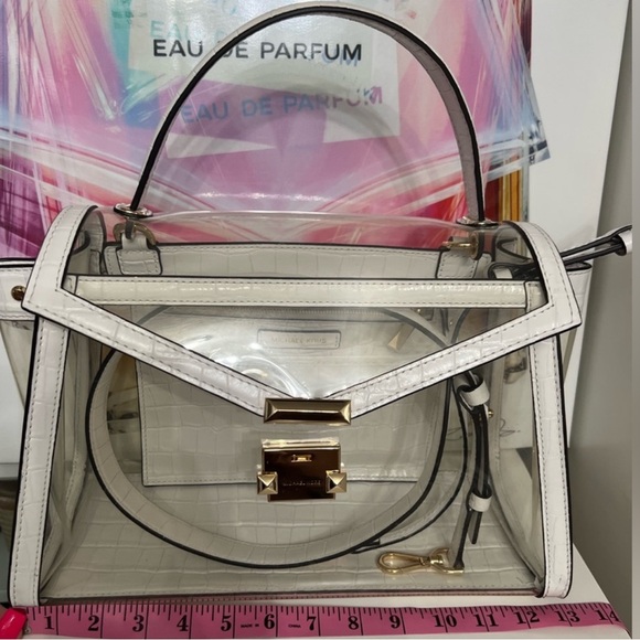 Michael Kors White Clear PVC Satchel with Gold Hardware - Picture 8 of 8